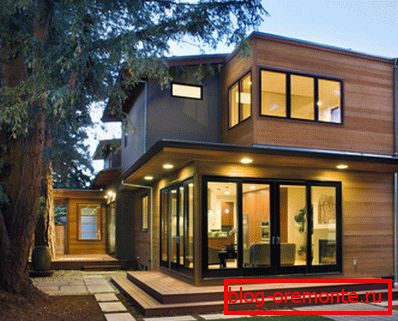 Casa con techo plano.