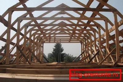 Trusses de techo instalados