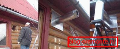 Retirada del tubo a través de la pared.