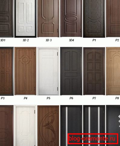 Las puertas shponirovannye con el fresado en MDF