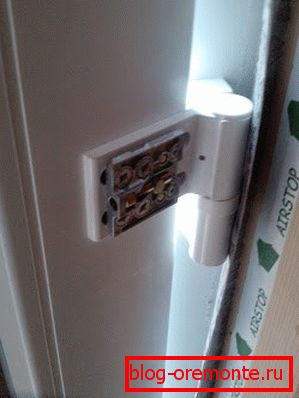 La ubicación de los tornillos de ajuste.