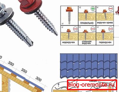 Tornillos de techo y su técnica de torsión.