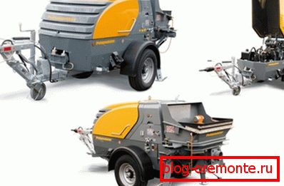 La gama de bombas de hormigón móviles. La gama de bombas de hormigón móviles.