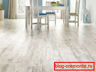 Laminado blanco en el comedor.