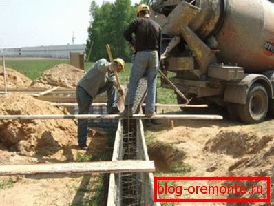 Refuerzo de hormigón zanja Refuerzo de hormigón zanja
