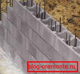 Los bloques de hormigón son indispensables en la construcción de cimientos de cinta Los bloques de hormigón son indispensables en la construcción de cimientos de cinta