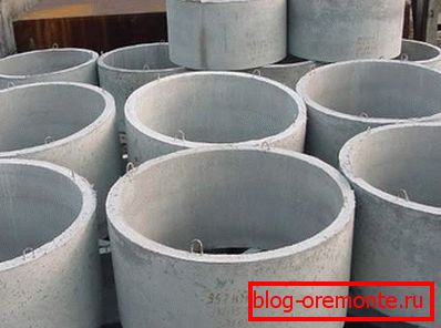 Anillas de hormigón para la fabricación de pozos.