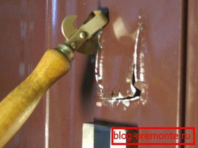 Cortar la hoja de la puerta