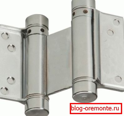 Las bisagras de las puertas de doble cara tienen dos pasadores y una tarjeta intermedia. Las bisagras de las puertas de doble cara tienen dos pasadores y una tarjeta intermedia.