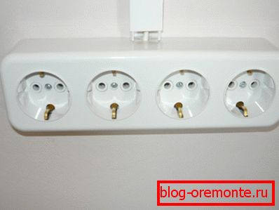Foto de la salida instalada para cuatro salidas. Foto de la salida instalada para cuatro salidas.