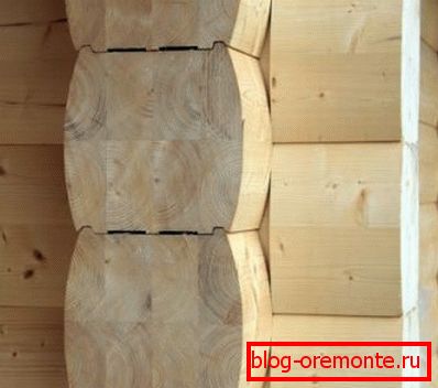 Fragmento de un tronco de una barra encolada. Fragmento de un tronco de una barra encolada.