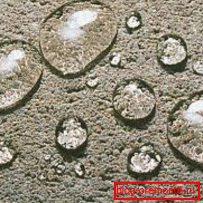 Hidrofobicidad - propiedad del concreto tratado con imprimación. Hidrofobicidad - propiedad del concreto tratado con imprimación.