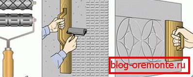 Uso de sellos para la decoración de superficies. Uso de sellos para la decoración de superficies.