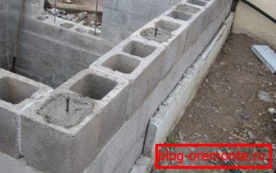 La colocación de la pared externa del hueco, que debe proporcionar aislamiento térmico normal La colocación de la pared externa del hueco, que debe proporcionar aislamiento térmico normal