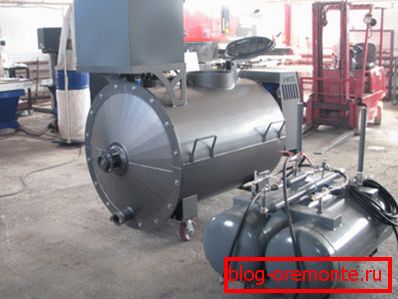 Conjunto de equipos para la producción de bloques de espuma.