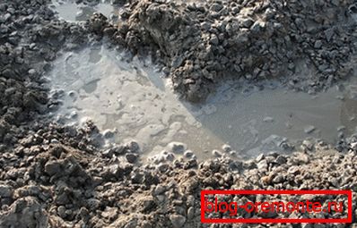 El hormigón ligero se utiliza como cojín para cimientos. El hormigón ligero se utiliza como cojín para cimientos.