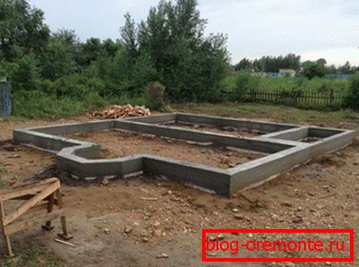 Fundación de la tira para la construcción de ladrillo Fundación de la tira para la construcción de ladrillo