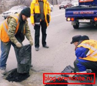 Foto amateur, proceso de parcheo. Foto amateur, proceso de parcheo.