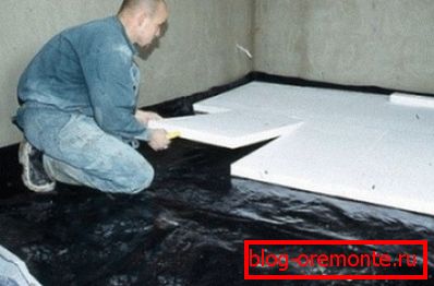 Instalación de espuma de poliestireno extruido como calentador. Instalación de espuma de poliestireno extruido como calentador.