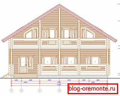 El dibujo muestra la fachada de la casa. El dibujo muestra la fachada de la casa.