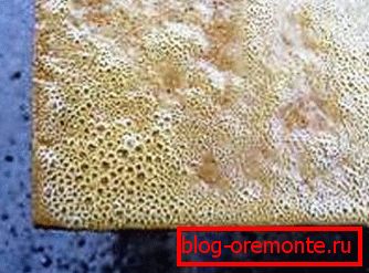 En esta foto puedes ver cómo debe hacer espuma el solvente. En esta foto puedes ver cómo debe hacer espuma el solvente.