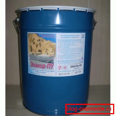 En la foto - Elakor-PU esmalte de poliuretano. En la foto - Elakor-PU esmalte de poliuretano.