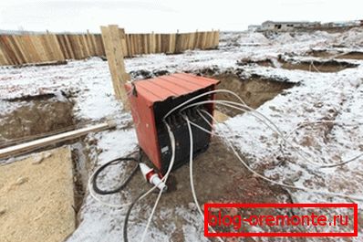 En el trabajo fotográfico con hormigón en condiciones invernales. En el trabajo fotográfico con hormigón en condiciones invernales.