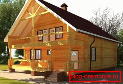La foto es una casa de troncos simple, que al mismo tiempo parece bastante sólida. La foto es una casa de troncos simple, que al mismo tiempo parece bastante sólida.