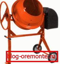 Equipo necesario para mezclar solución de concreto.
