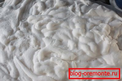 Espuma para la fabricación de bloques. Espuma para la fabricación de bloques.