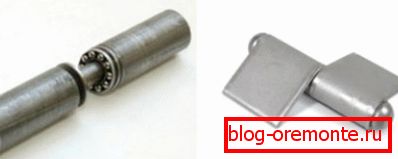 Bisagras de puerta sobre rodamientos.