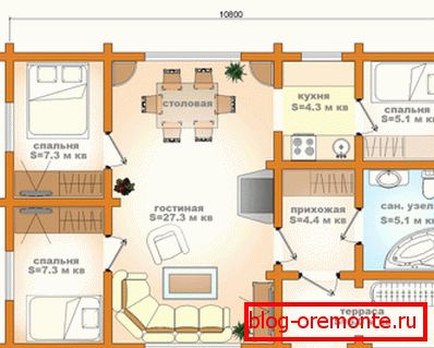 Plano de la casa de la madera. Plano de la casa de la madera.