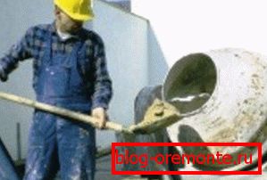 Al cocinar en una hormigonera, puede calcular la proporción en palas