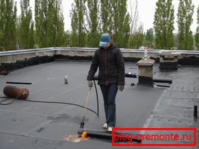 Pegando un ruberoide