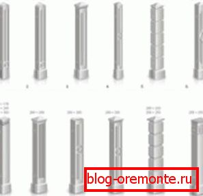 Varios postes de valla de concreto Varios postes de valla de concreto