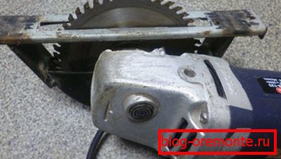 La herramienta de fabricación propia sobre la base del búlgaro. La herramienta de fabricación propia sobre la base del búlgaro.