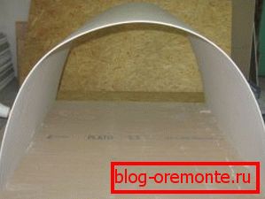 Placa de yeso plegable semicírculo