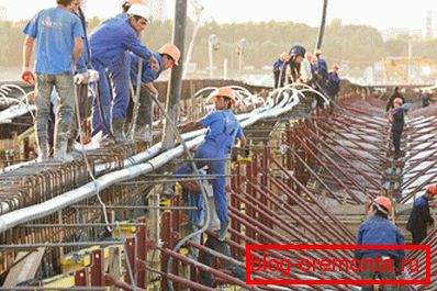 Armado de hormigón y otras estructuras de edificios.