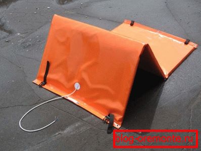Esteras termoeléctricas para el calentamiento externo de la superficie del hormigón.