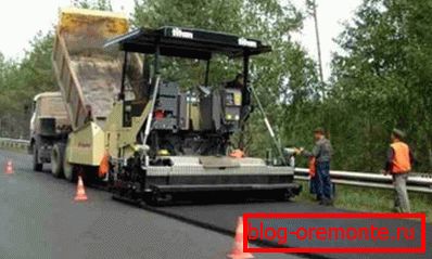 Colocación de pavimento asfáltico pavimentadora de asfalto. Colocación de pavimento asfáltico pavimentadora de asfalto.
