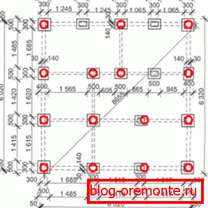 Variante del proyecto para crear una base de tornillo-pila para casas creadas de madera Variante del proyecto para crear una base de tornillo-pila para casas creadas de madera