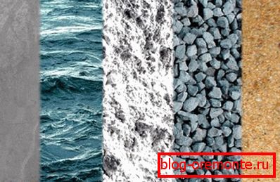 Agua, cemento, piedra triturada y arena: los ingredientes principales de una solución de concreto Agua, cemento, piedra triturada y arena: los ingredientes principales de una solución de concreto