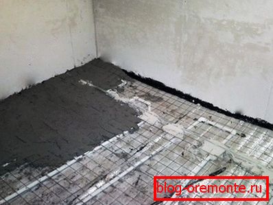 Relleno de un suelo con aislamiento térmico a partir de tubos de polipropileno